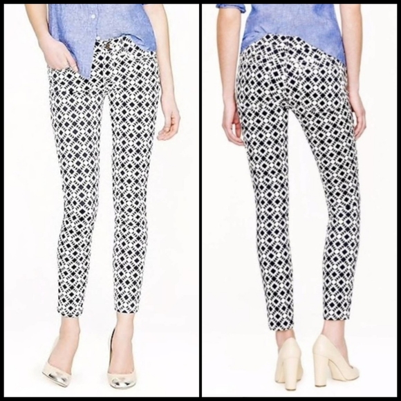 Final Price EUC Blogger Favorite J. Crew Toothpick Jeans in Geometric Print - Picture 3 of 14